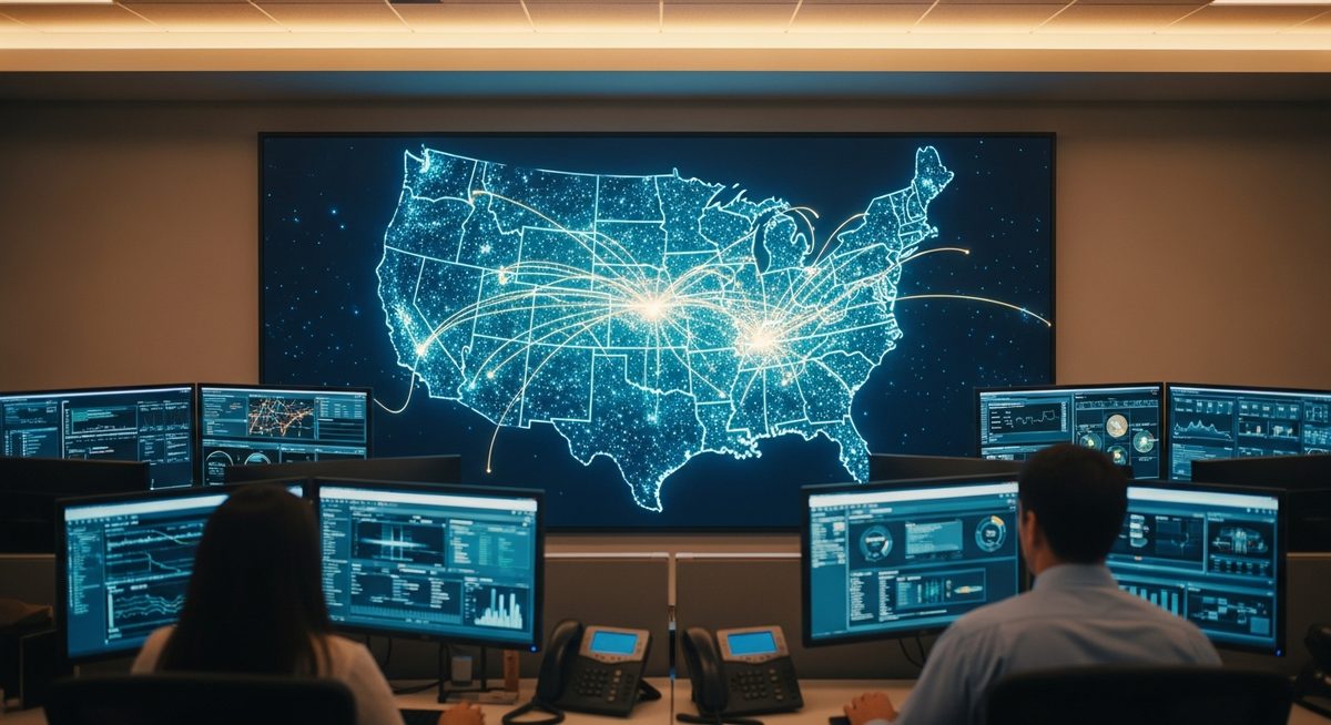 Network visualization of US site consolidation